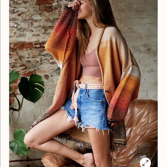 Free People Sunset Park Slouchy Striped Cardigan - Picture 2 of 7